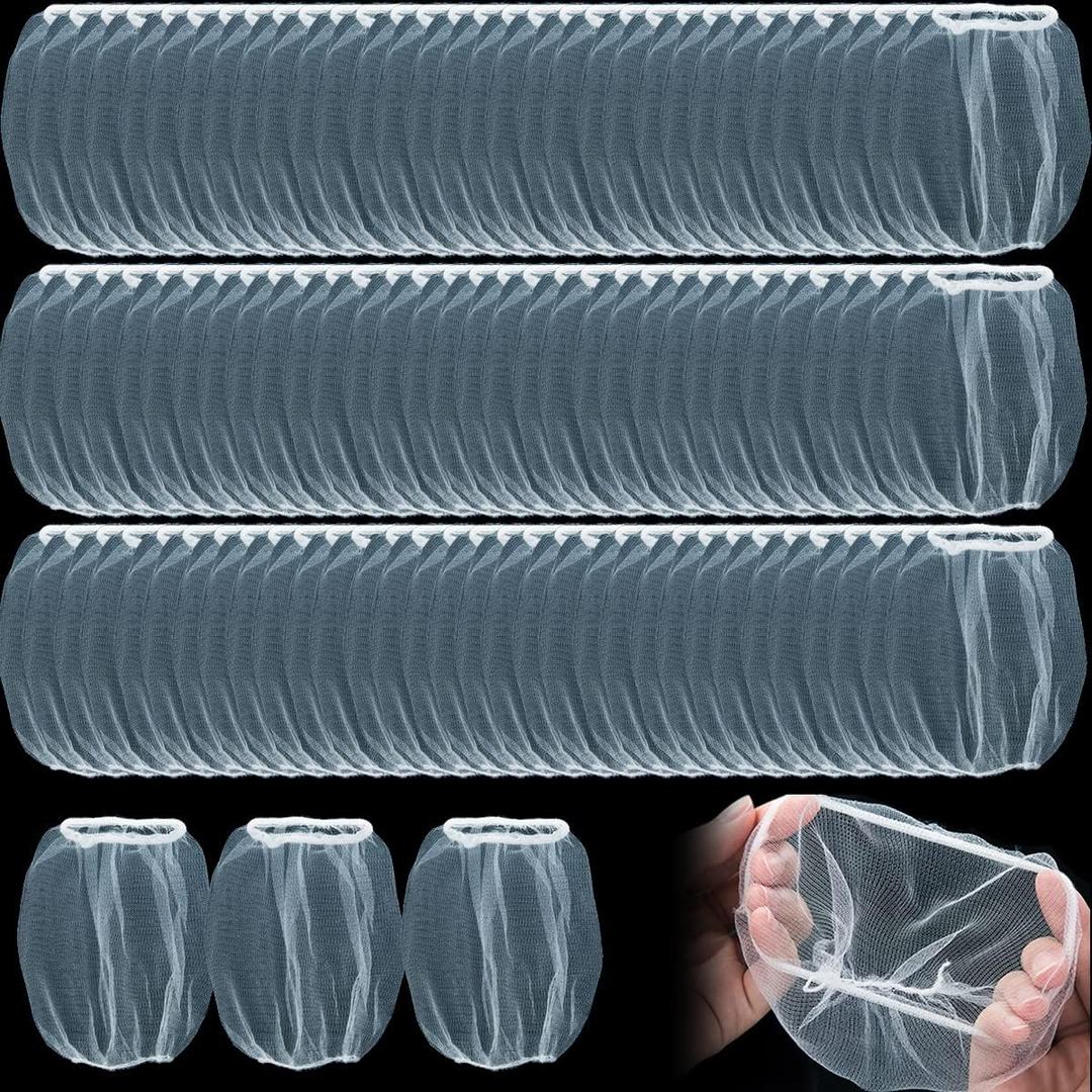 GXXMEI 500pcs Disposable Sink Strainer Mesh Filter Bags, Anti Clogging Elastic, Fits Most Sizes