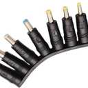 DC Adapter Connector Set - 8 Pack Power Adapter Tips Female 5.5x2.1mm to Male Multi Size Connectors for Monitor Webcam Router Mini PC CCTV Bluetooth Speaker