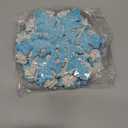 90 Pcs Snowflake Cutouts Decorations, Winter Paper Snowflake Cutouts with Glue Stickers for Bulletin Board Christmas Party Home Class Office Decor Accessories(Silver, Blue)