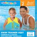 SwimSchool Kids Swim Trainer Vests for Toddlers Ages 2-6  Boys/Girls  Multiple Colors/Styles  Learn to Swim Floaties
