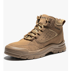 Furuian Steel Toe Boots for Men Women Comfortable Lightweight Work Boots for Men Slip Resistant High Top Steel Toe Safety Shoes Puncture Proof Indestructible Construction Shoes 5.5