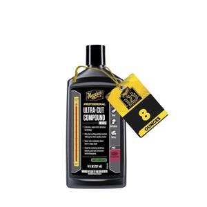 Meguiars Mirror Glaze M105 Ultra-Cut Compound, Car Rubbing Compound for Removing Scratches and Heavy Swirls While Adding Shine, Safe and Effective on All Glossy Car Paint and Clear Coats, 8 oz