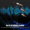 3.5mm to RCA Cable 25FT, 2 Male RCA to Aux Stereo Audio Adapter, Hi-Fi Sound Auxiliary RCA Y Splitter Cord, Shielded 1/8 to 2RCA Cable for Headphone, MP3, Tablet, Speaker, HDTV, Phone and More