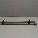 Antique Bronze Curtain Rods, 28-48" Single Rods, Adjustable, Telescoping, Decorative with Cap Finials