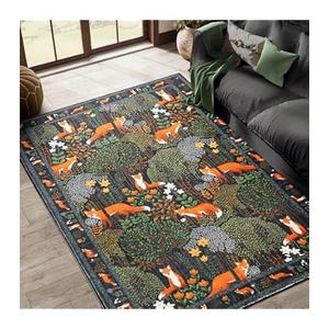 Moynesa Floral 2x3 Entryway Rug, Washable Kitchen Rugs Non Slip Front Door Mat for Indoor Entrance, Boho Ultra Thin Small Rug Soft Throw Carpet for Bathroom Bedroom, Black