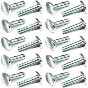 POWERTEC 1/4"-20 T Track Bolts 20 Pack for T Track, 1 Inch Long T Slot Bolts for Universal T Track, T Track Accessories for Woodworking Jigs and Fixtures (QTB1004)