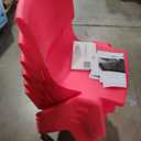 Flash Furniture Whitney 6 Pack Red Plastic Stackable School Chair with 13.25-in Seat Height, Color/Finish: Red