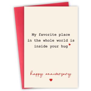 5 x Anniversary Card Gifts for Him Her, Romantic Anniversary Card for Husband Wife Boyfriend Girlfriend Couple