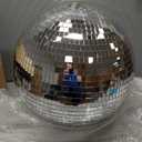 16 inch Disco Ball Decor Mirror Ball Hanging for Party Decration DJ Club Stage Bar Wedding, Silver