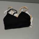 Blulu Mini Camisole Bra Wireless Padded Bra with Adjustable Straps for Women Girls (Medium, Black White Nude)