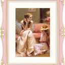 SIMON'S SHOP 11x14 Picture Frame Matted to 8x10, Vintage Poster Frames for Gallery Wall Display, Pink Photo Frames 11x14 with Mat, Antique Home Dcor