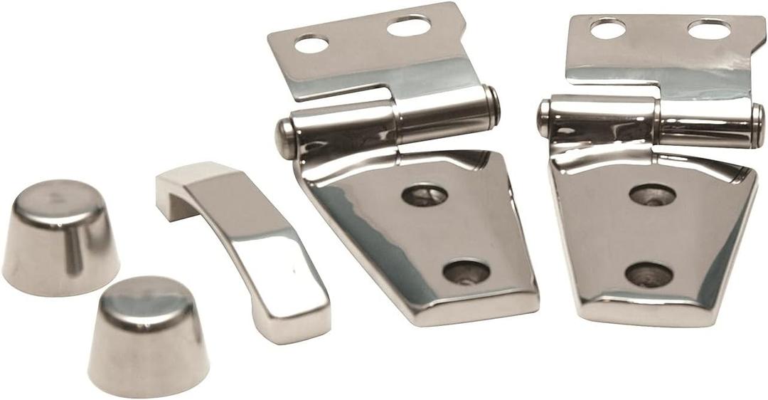 Rampage Products Hood Kit for Jeep Wrangler JK | Polished, Stainless Steel | 87466 | Fits 2007-2018 Jeep Wrangler JK/JKU