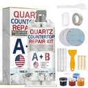 Quartz Countertop Repair Kit, Granite Repair Kit, Strong Bond, Seamless Fix, Ideal for Mable, Porcelain, Tile, Sink Crack, Chip Scratch, Hole, 100g