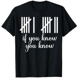 6 7 Funny If You Know You Know Tally Marks Six Seven Meme T-Shirt, Size Large, Black 