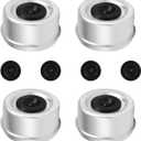 4Pack 2.72'' Trailer Hub Cap Trailer Wheel Bearing Dust Cap with Extra 4 Rubber Plugs Trailer Axle Dust Cap for EZ Lube Trailer Dust Cap 7000 to 8000 Lb (2.72 inch/69.1 mm, Silver & Black)