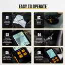 Engine Oil Tester & Motorcycle Oil Change Kit- Gasoline/Diesel Diagnostic Tool, 31.5in Probe, Temp Test, 2.8in Display (4 Batteries)