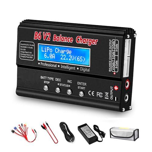 LiPo Battery Charger Balance RC Battery Charger Discharger for 1S-6S LiPo/Li-Fe/Li-ion 1S-15S NiMH/NiCD Packs Battery Chargers RC Car Drone