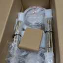 Brushed Gold Pendant Lights Kitchen Island 2 Pack, HWH 6 Inch Hanging Lights Fixtures with Bell-Shaped Fluted Clear Glass, Modern Kitchen Island Lighting