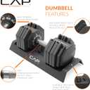 CAP ADJUSTABELL Adjustable Dumbbell Weights Multiple Handle Options, Pair, 55 lb - Chrome Handle