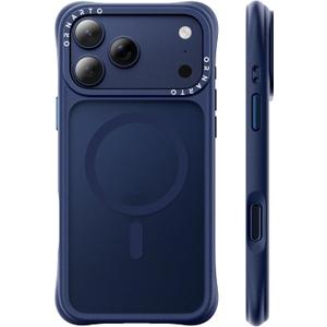 ORNARTO Magnetic for iPhone 17 Pro Max Case, 7X Military-Grade Drop Protection, Compatible with MagSafe, Slim Shockproof Translucent Matte Phone Case for iPhone 17 Pro Max 6.9", Dark Blue