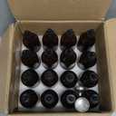 Jucoan 16 Pack Dropper Bottles, 4 oz/120ml Amber Glass Tincture Bottles with Graduated Glass Eye Droppers for Essential Oils, Perfume, 2 Stainless Steel Funnels,16 Chalkboard Labels