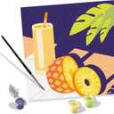 Ravensburger Creart Pineapple Mocktail Paint by Numbers Kit for Adults, 8.74 inches x 8.74 inches