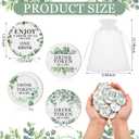 200 Pcs Wooden Wedding Drink Tokens Bulk Eucalyptus Free Drink Tickets with Organza Bags Enjoy Personalised Mr and Mrs Tokens for Wedding Guest Reception Bridal Shower Party(Classical)