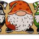 3 x MAINEVENT Gnome Door Mat 30x17 Inch, Gnome Winter Door Mat for Covered Outdoor Area, Welcome Mat Rug, Holiday Mat w/Non-Slip Backing, Winter Decor for Front Door