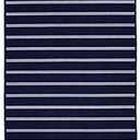 Garland Rug Avery Striped Navy Blue / White 4 Ft X 6 Ft Rug Non-Slip, Soft, Stain-Resistant Ideal For Living Rooms & Hallways, Stylish & Durable For High-Traffic Areas