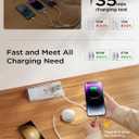 LISEN 5 in 1 Retractable Charging Cable, 60W Multi Charging Cable with USB-C/A/L Ports, Retractable Chargers for Multiple Devices, iPhone 17/16/15/14/13/12/11 Pro/Max, Galaxy S25/S24/S23, iPad Pro/Air