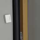 Joydeco 100% Blackout Roller Shades Cordless Blinds for Windows, Free-Stop Shades, UV Protection, Natural Woven Blinds for Home and Office, Light-Proof Aluminum Cover (Black, 29" W x 75" H)