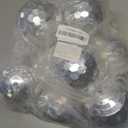 Breroa 8 Pieces 70s Disco Flash Ball Drinks Cups with Lid and Straw 20 Ounce Disco Party Cups 1970s Mirror Disco Cocktail Cups Sparkly Glitter Disco Bar Party Supplies, Silver