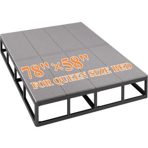 Queen Bunkie Board (58x78in) - 6mm Ultra-Thin & Ultra-Rigid Mattress Foundation, Heavy Duty Maximum Support - Low Profile, Breathable, Noise Reducing, Moisture Resistant