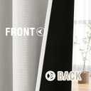 H.VERSAILTEX Farmhouse Boho Curtains for Living Room, 90% Blackout Curtain for Bedroom Energy Efficient, Linen Grommet Curtains 84 Inch Length, Burlap Textured 2 Panels, W52 x L84in, Heather Ivory