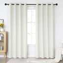 KAMANINA Curtain Rods for Windows 48 to 84 Inches, Black Curtain Rod 32 to 86 Inches (2.6-7.1ft), 7/8 Inch Decorative Drapery Rod with Round Finials