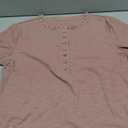 BTFBM Womens Tops 2026 Spring Summer Top Henley V Neck Short Sleeve Button Slim Fit Casual Ribbed Shirts Blouses Outfits L