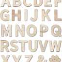 182 Pieces 2-1/2 Inch (2.5") Wooden Letters Craft Wood Letter Unfinished Alphabets with Extras Wall Decor