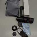 64X Zoom Mobile Phone Telephoto Lens with Tripod & Phone Clamp - HD FMC Monocular Lens for Long Distance Photography, Bird Watching, Sports & Vlogging (Universal Smartphone Lens)