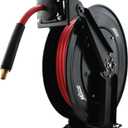 Milton 2760-50D - Steel Dual Arm Auto-Retractable Air Hose Reel, 3/8" x 50 ft. Rubber Hose - 300 Max PSI , Black