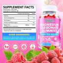 4 x Magnesium Carbonate 500mg Gummies, Raspberry Flavor, 60 Count