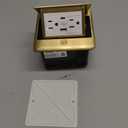 WEBANG Pop Up Floor Outlet Box with 20 Amp Tamper-Resistant Type A & Type C USB 5V/5.0A Recepatacle Outlet, Corrosive Resistant Hardware, ETL Listed, Gold