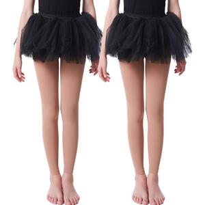 Frola Girls' Opaque Footless Tights Ultra Soft Solid Colored Dance Tights Age 2-13 (4-6 Years, 2pairs Light Suntan)