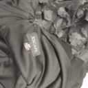 Xscape Women's Long Sleeve V-Neck Floral Skirted Floor Length Gown, Black, 6P