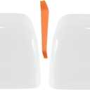 Motoforti 2Pcs White Top Half Mirror Cover Cap for Ford F250 F350 F450 F550 Super Duty 2017-2024 Exterior Door Tow Mirror Cap Cover for Ford F-150 2018-2025 No.HC3Z17D742AA/HC3Z17D743AA