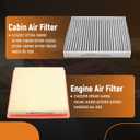 maXpeedingrods CF12157 CA12295 Engine and Cabin Air Filter Kit for Subaru Crosstrek 2018-2023, Outback/Legacy 2020-2025 2.4L 2.5L, Ascent 2019-2025, Impreza 2017-2023 (Gas/Hybrid)