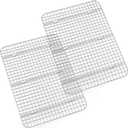 Cooling Rack Set of 2, E-far 1/2 Sheet Baking Racks for Oven Cooking Roasting Grilling, Stainless Steel 16.6 x 11.6 Wire Rack for Cookie Cake Bacon Meat Resting, Non-toxic Metal & Dishwasher Safe