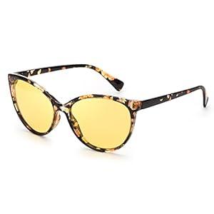 TJUTR Night-Vision Glasses for Women, Polarized Night-Driving Glasses Reduce Glare Nighttime Glasses UV Protection