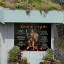 WZVZGZ Armor of God Tin Metal Sign Wall Decor Fun Decoration for Home Kitchen Bar Room Garage Vintage Poster Plaque 12" x 16"