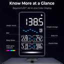 Ovutek Professional Smart Scale for Body Weight, BMI, Body Fat, Muscle Mass, Highly Accurate Body Composition Weighing Machine, Bathroom Digital Scale Large Display Sync with Fitness App, 450lb, Blue Black, 11.8*11.8in 