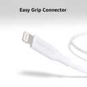 Amazon Basics USB-2.0 Type C to Lightning Cable, MFi Certified, 3 Feet, White